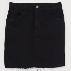 Black Denim Skirt